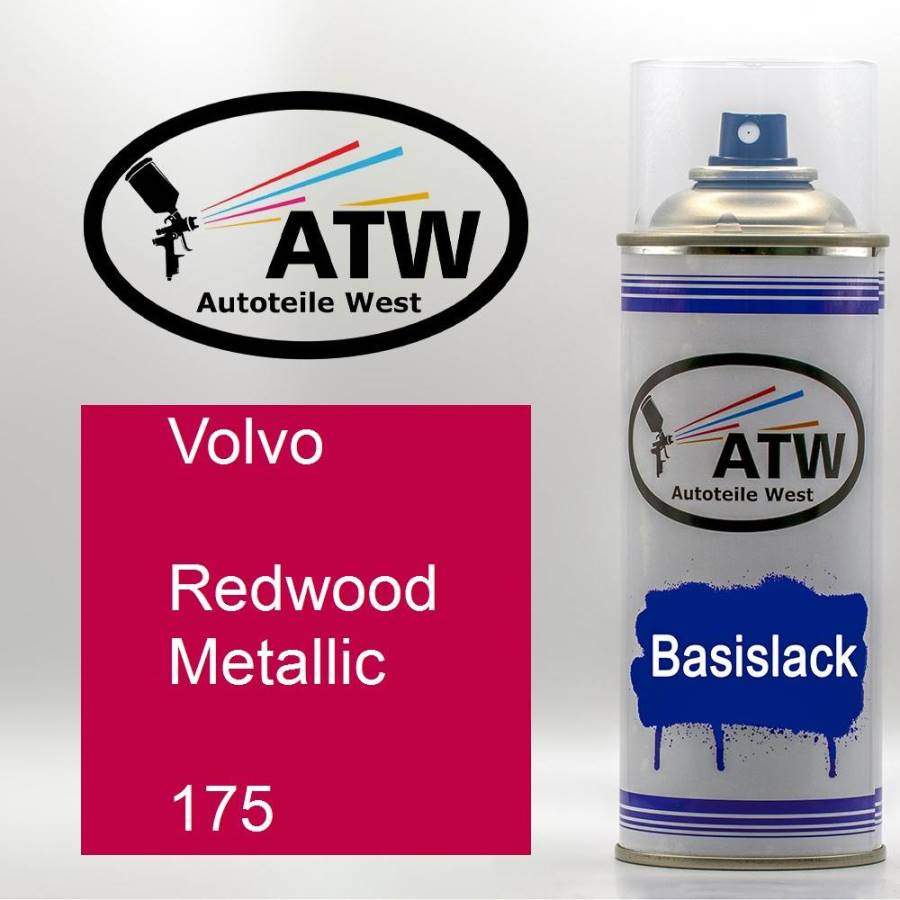 Volvo, Redwood Metallic, 175: 400ml Sprühdose, von ATW Autoteile West.
